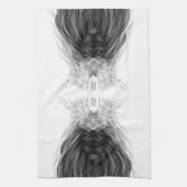 Schwarze Löwe mit Antlerkrone und Monogramm Geschirrtuch (Vertikal)