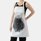 Schwarze Löwe mit Antlerkrone und Monogramm Schürze (InSitu)