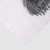 Schwarze Löwe mit Antlerkrone und Monogramm Seidenpapier (Ausschnitt)