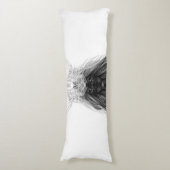 Schwarze Löwe mit Antlerkrone und Monogramm Seitenschläferkissen (Vorderseite Vertikal)