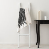 Schwarze Löwe mit Antlerkrone und Monogramm Sherpadecke (Beispiel)