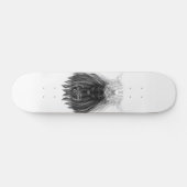 Schwarze Löwe mit Antlerkrone und Monogramm Skateboard (Horizontal)