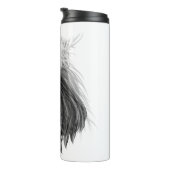 Schwarze Löwe mit Antlerkrone und Monogramm Thermosbecher (Nach rechts gedreht)