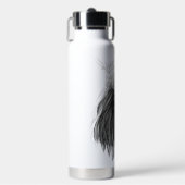 Schwarze Löwe mit Antlerkrone und Monogramm Trinkflasche (Vorderseite)