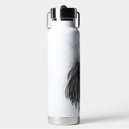 Schwarze Löwe mit Antlerkrone und Monogramm Trinkflasche