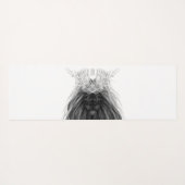 Schwarze Löwe mit Antlerkrone und Monogramm Yogamatte (Rückseite (Horizontal))