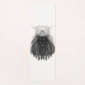 Schwarze Löwe mit Antlerkrone und Monogramm Yogamatte (Vorderseite)
