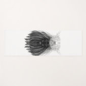 Schwarze Löwe mit Antlerkrone und Monogramm Yogamatte (Vorderseite (Horizontal))