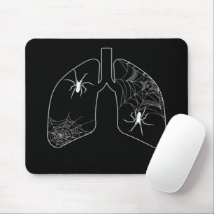 Schwarze Lungen Spinnennetze Halloween-Spinne Mousepad