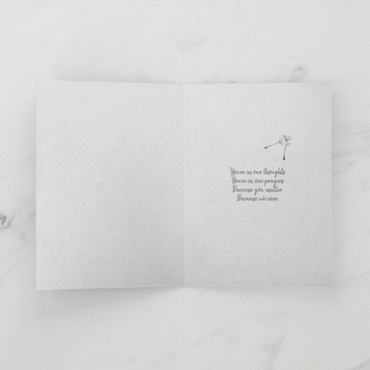 Schwarze Lüster glauben an Inspiration Karte (Innenseite)