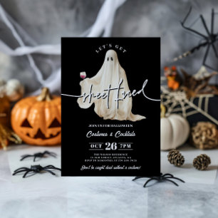 Schwarze lustige Halloween-Einladung 'Let's Get Sh Einladung