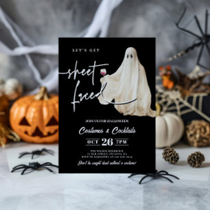 Schwarze lustige Halloween-Einladung 'Let's Get Sh Einladung