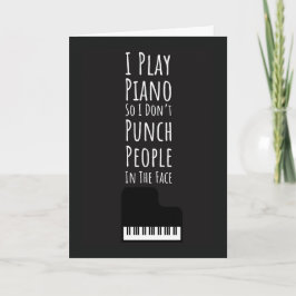 Schwarze Lustige Klavierspieler Karten Pianist Mus