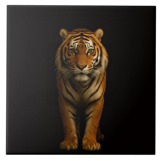 Schwarze Luxe-Fliese mit Noble Tiger Fliese (Vorderseite)