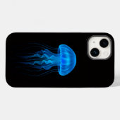 Schwarze Luxe-iPhone-14-Hülle Mate, Neonblaue Qual Case-Mate iPhone Hülle (Rückseite (Horizontal))