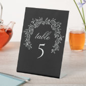 Schwarze Luxe Klassische Tabelle des botanischen W Sockelschild (In Situ)