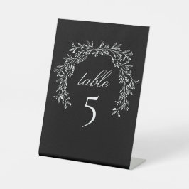 Schwarze Luxe Klassische Tabelle des botanischen W Sockelschild