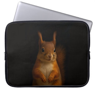 Schwarze Luxe-Laptop-Hülle, Rotes Eichhörnchen Laptopschutzhülle