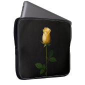 Schwarze Luxe-Laptoptasche mit sonnengelber Rose Laptopschutzhülle (Vorne Rechts)