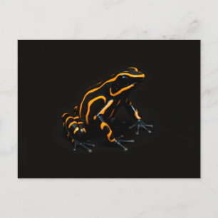 Schwarze Luxe-Postkarte 4 mit schwarzem orangefarb Postkarte