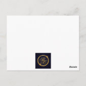 Schwarze Luxus-Dankeskarten | Opulent Postkarte (Rückseite)