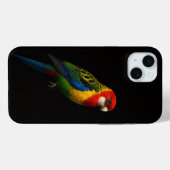 Schwarze Luxus-Eastern-Rosella-Papagei Case-Mate iPhone Hülle (Rückseite (Horizontal))