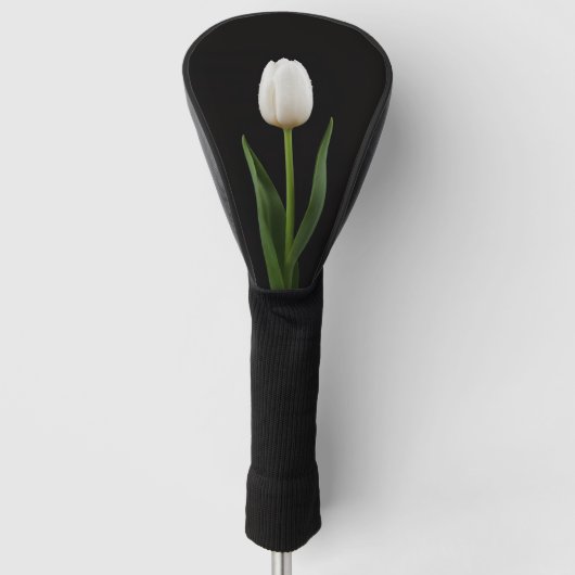 Schwarze Luxus-Golf_Driver-Abdeckung mit Perlenwei Golf Headcover (Vorderseite)