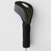 Schwarze Luxus-Golf_Driver-Abdeckung mit Perlenwei Golf Headcover (angewinkelt)