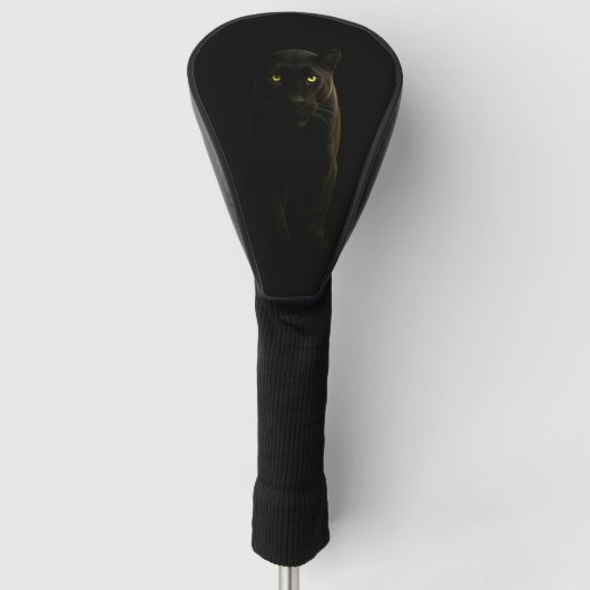 Schwarze Luxus-Golf-Fahrerabdeckung, Schwarzer Pan Golf Headcover (Vorderseite)