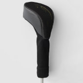 Schwarze Luxus-Golf-Fahrerabdeckung, Schwarzer Pan Golf Headcover (angewinkelt)