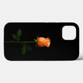 Schwarze Luxus-iPhone 13 in Sunset Orange Rose Case-Mate iPhone Hülle (Rückseite (Horizontal))