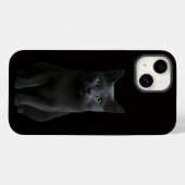 Schwarze Luxus-iPhone-14-Case-Mate mit Russisch Bl Case-Mate iPhone Hülle (Rückseite (Horizontal))