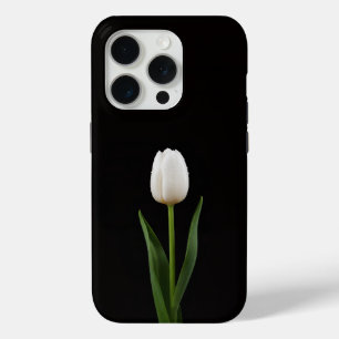 Schwarze Luxus-iPhone 15 Pro Mate Perlweiß Tulpe Case-Mate iPhone Hülle