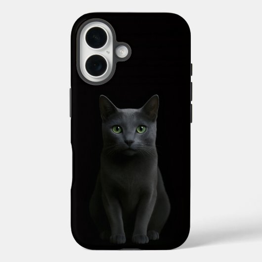 Schwarze Luxus-iPhone 16 Case-Mate in Russisch Bla iPhone Hülle (Rückseite)