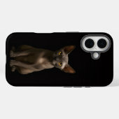 Schwarze Luxus-iPhone 16 Hülle, Sphynx-Katze Case-Mate iPhone Hülle (Rückseite (Horizontal))