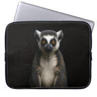 Schwarze Luxus-Laptop-Hülle 4, Sanfter Lemur