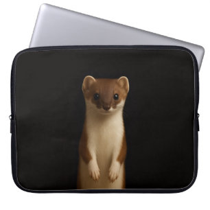 Schwarze Luxus-Laptop-Hülle Elegant Wiesel Laptopschutzhülle