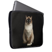 Schwarze Luxus-Laptoptasche 4, Birma-Katze Laptopschutzhülle (Vorne Rechts)