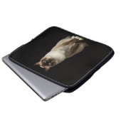 Schwarze Luxus-Laptoptasche 4, Birma-Katze Laptopschutzhülle (Vorne Knopf)