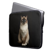 Schwarze Luxus-Laptoptasche 4, Birma-Katze Laptopschutzhülle (Vorderseite Links)