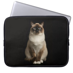 Schwarze Luxus-Laptoptasche 4, Birma-Katze Laptopschutzhülle