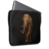 Schwarze Luxus-Laptoptasche, Indischer Elefant Laptopschutzhülle (Vorne Rechts)