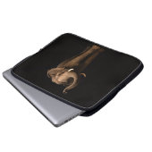 Schwarze Luxus-Laptoptasche 'Mächtiger Elefant' Laptopschutzhülle (Vorne Knopf)
