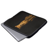 Schwarze Luxus-Laptoptasche mit elegantem Gepard Laptopschutzhülle (Vorne Knopf)