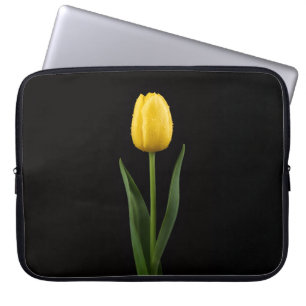 Schwarze Luxus-Laptoptasche mit goldenem gelben Tu Laptopschutzhülle