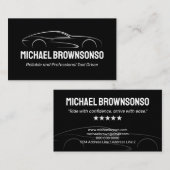 Schwarze Luxusauto-Illustrationsdesign Visitenkarte (Vorne/Hinten)
