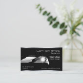schwarze Luxusautokarte Visitenkarte (Stehend Vorderseite)
