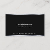 schwarze Luxusautokarte Visitenkarte (Rückseite)