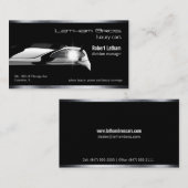 schwarze Luxusautokarte Visitenkarte (Vorne/Hinten)