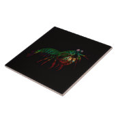 Schwarze Luxusfliese 4 mit Fangschrecke Fliese (Seite)
